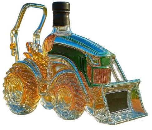 300 ml vinkaraff, whiskykaraff staty – 3D-traktor-formad vinflaska av glas, kreativ whiskykaraff, bildesign, förvaringsbehållare för sprit och vin (#4)