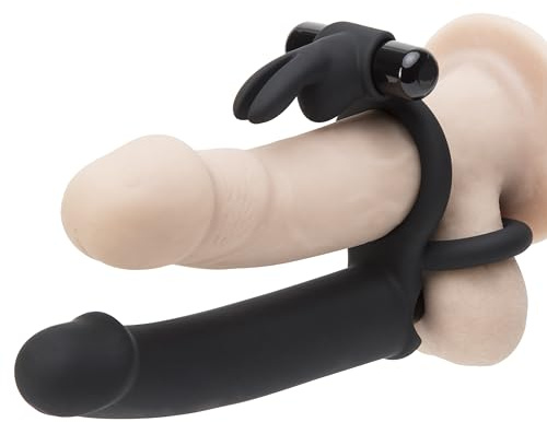 Lovehoney Triple Function Strap on Dildo, Rabbit Vibrator & 6 Inch Dildo | Wearable Penetrator, Clitoral Stimulator & Cock and Ball Ring, 2 Bullet Vibrators Included, Sex Toys for Couples, Waterproof