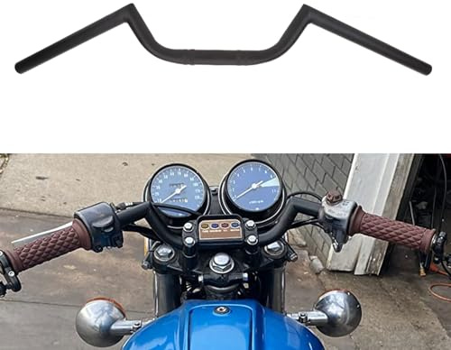 AnXin Motorcycle 7/8 Handlebar Cafe Racer Ace Clubman Style Handlebars 22MM Universal For Bobber Custom Application Black