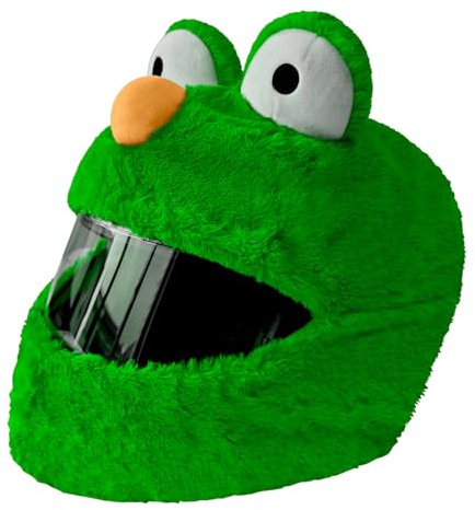 Helmüberzug für Motorradhelm, lustiges Design und Geschenke (Nur Überzug. Helm Nicht inbegriffen) Umfassende Wärme,Grün