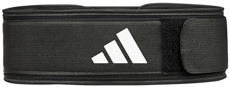 adidas Cinturón de Levantamiento de Pesas Essential, Unisex-Adult, Negro, S (28.5-33.5 Cintura)