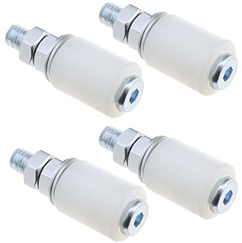 ECSiNG 4pcs Rouleau Porte Coulissante en Nylon, Guide Plancher Coulissant Grange, Accessoires pour Portes Coulissantes Électrique Garage, 40x60mm