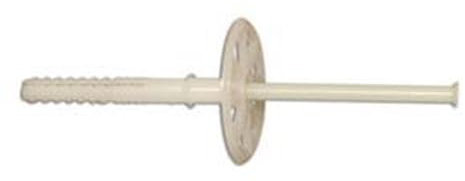 250PZ TASSELLO ESPANSIONE IN PE HD CON CHIODO BIANCO PER CAPPOTTO TERMICO - ? mm.58x60h. - chiodo in PE HD mm.60h.