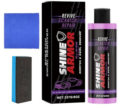 Nettoyant Pour Rayures Sur Peinture Auto - 227g Restaurateur De Carrosserie,Kit De Restauration Carrosserie Avec Éponge Et Chiffret Microfibre Pour Détail Automobile