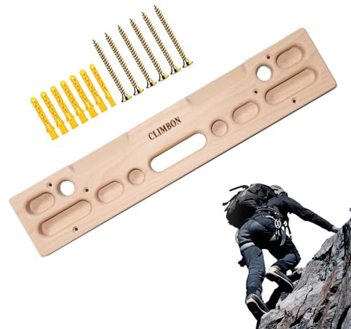 Tabla de escalada de madera con agarre de roca, equipo de entrenamiento de dedos, estructura de barra de dominadas montada en la puerta para rutinas de escalada de fuerza, uso en interiores y