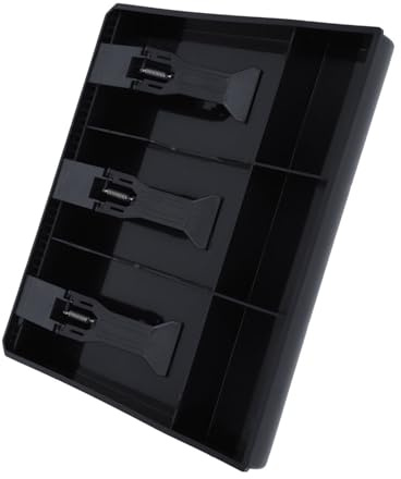 ERYUE Durable and Lightweight Cash Register Insert Tray with 3 Bills and 3 Coins Function for Money Storage Box ABS Material for Retail Stores (Black)
