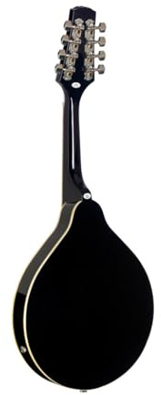 STAGG M50 E BLK Akustik-Elektrische Bluegrass Mandoline mit Nato-Deckel, schwarz