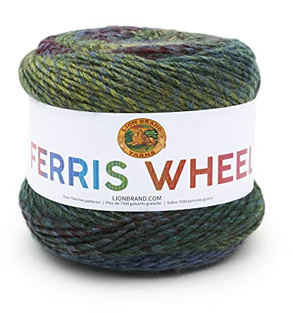 Lion Brand Yarn, Ferris Wheel Roving, Multicolor Yarn for Knitting, Crochet, and Crafts, Imaginary Garden, 1 Pack, Aran Fiber for Cozy Blankets, Soft Jumpers, and Variegated Scarves