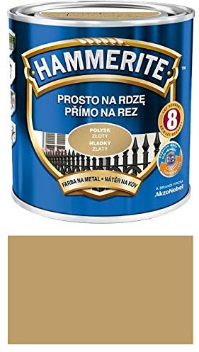 Hammerite Vernice protettiva per metallo, antiruggine, 0,7 l, colore: oro lucido