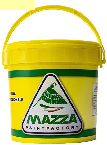 MAZZA Pittura Decorativa Le Velature Lt 5 Colorificio Vernice Effetto Velato Nuvolato Semicoprente Pareti Interne Idropittura Murale Colorata Opaca (Giallo Limone Vl6006)