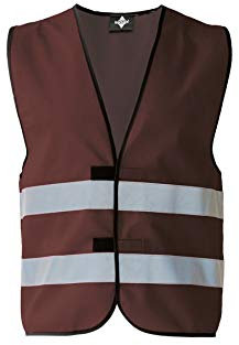KORNTEX Warnweste mit Klettverschluss Dortmund - Sicherheitsweste Pannenweste – EN 17353 zertifiziert, 360° Reflexstreifen, XL, kastanie, stark reflektierend für beste Sichtbarkeit, Unisex