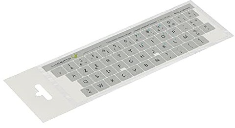 Lacerto® 15x15 mm - Autocollants français AZERTY - Pour claviers PC et ordinateur portable - Avec stratifié mat résistant aux rayures | French Keyboard Stickers | Couleur : argenté