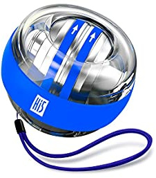 Hi5 Hand- und Unterarmtrainer Wristball für Sport und Alltag Krafttrainer mit gummiertem Griffbereich & Leuchtfunktion - Blau