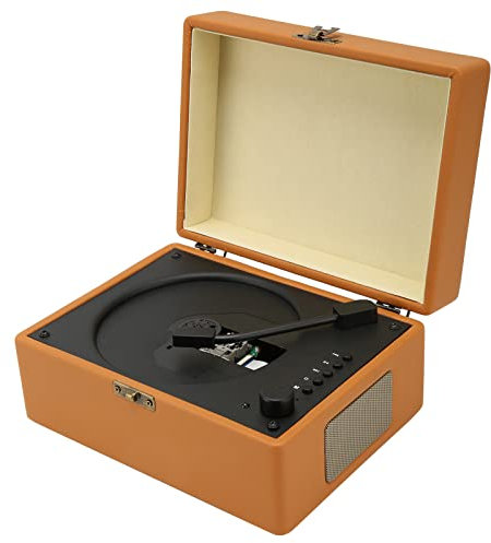 Tourne-Disque Portable Valise BT, avec Son Stéréo HiFi, Lecteur CD Valise Rétro pour Le Divertissement et la Décoration de la Maison