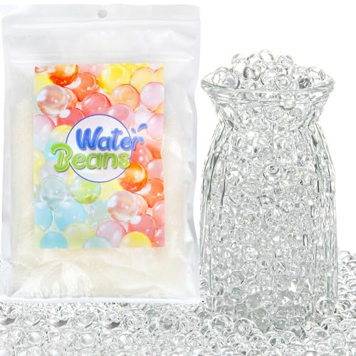 Daover 55.000Pcs Perles d'eau, Perle d'eau Transparente, Bille d'eau hydrogel pour Vase, pour Décoration, Mariage, Anniversaire, Fêtes, Jardinerie, Arrangement Floral, Noël