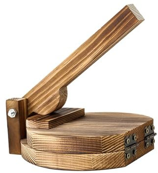 rockible Prensa de Tortilla de Madera para Hacer Bolas de, prensador Multifuncional de Piel de Bola de, prensador de Tortillera Mexicana para, Redondo