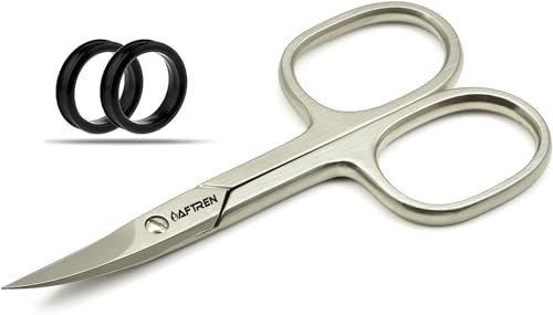 Forbicine Per Unghie Professionali Forbici Per Cuticole In Acciaio Inossidabile Forbici Per Unghie Lame Curve Extra Affilate Adatte per Rifinire Sopracciglia Barba Unghie Unghie Dei Piedi