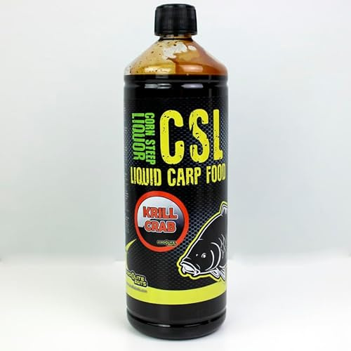 CSL Pro Elite Baits | Liquid Carp Food | Licor de maiz atrayente para Pesca de Peces Grandes | (Krill&Crab)