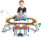 JONRRYIN Kinder Eisenbahnschiene Zug Spielzeug Set, Autorennbahn Spielzeug mit Zug&Autobahnautos, für Kinder 5 6 7 8 10+Jahre Geschenk (102 Stück)