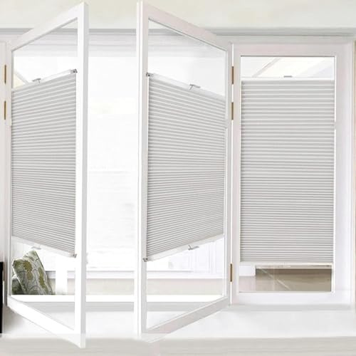 Estor Persiana Plisada de Panal de Abeja,Persianas Celulares Blancas,Cortina Enrollable Plisado 100% Opaca para Puerta y Ventana,Protección Privacidad,Personalizad,Ancho x Alto (20cm x 200cm)
