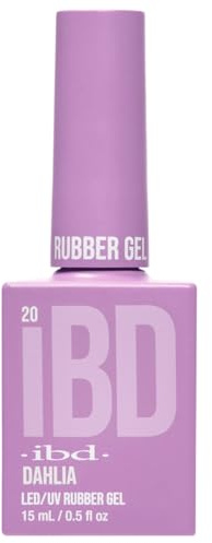 IBD Rubber Gel - Dahlia - 15 ml - Made in USA - Premium Nail Polish for Durable Manicure and Smooth Nails - LED/UV Varnish