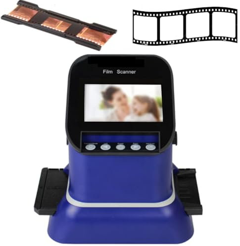 Scanner digitale per pellicole e diapositive, scanner portatili per pellicole ad alta risoluzione, con ampio display da 4,3, Conver 135, 120, 126, 127 negativi e diapositive in JPEG digitale