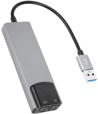 Denash Carte Son Surround USB 7.1 Canaux, Carte Son Externe en Alliage D'aluminium pour PC Portable Argent, Prend en Charge Les Sorties 7.1, 5.1 et Double Canal, Entrée Optique SPDIF