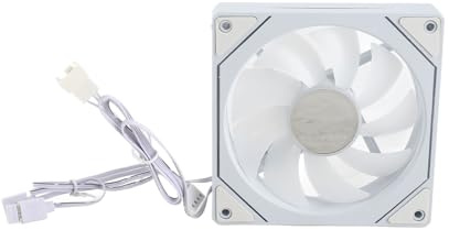 WINH 120 Mm Tyst ARGB PWM-fodral Fläkt för PC-kylfläktar, Briljant Färg RGB Moderkortssynkroniseringsfläkt för Datorchassi, ABS-material (Positivt bladvit)