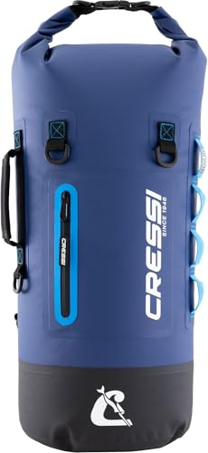 Cressi dal 1946 - Ocelot Dry Bag - Borsa Stagna Impermeabile Unisex da Mare, Barca e attività Acquatiche, Disponibile Piccola, Media e Grande, Blu/Azzurro 30 L