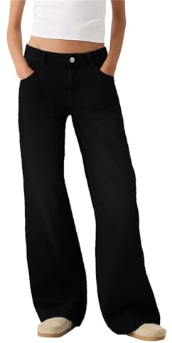 Pantalones Vaqueros Mujer Skinny Vaqueros Rectos de Cintura Alta, Pantalones Casual Bolsillo Denim Verano Primavera Deportes elástico Suelto Cintura Alta Original Jeans Pant-1