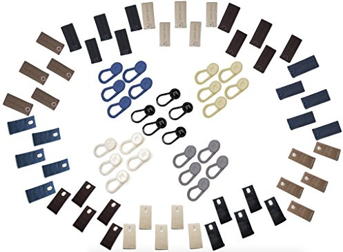 Multicolor Adjustable Waistline Extension Family 75-Pack of Cotton Hook and Plastic Button Extenders