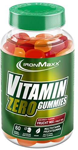 IronMaxx Vitamin Zero Gummies - 60 Stück | vegane, zuckerfreie Gummibonbons mit 9 Vitaminen | fruchtiger Geschmack bei gesunder Formel