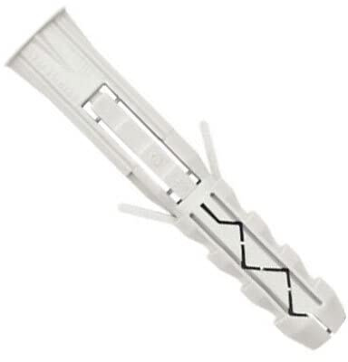 10x50mm Chevilles Murales pour Vis (300 pcs.), Rawl Fixations en Nylon, Bouchons d'Expansion, Manche en Plastique Raccord d'ancrage pour 5-7mm Diamètre Vis, pour Cloison Sèche, Brique, Béton (Blanc)