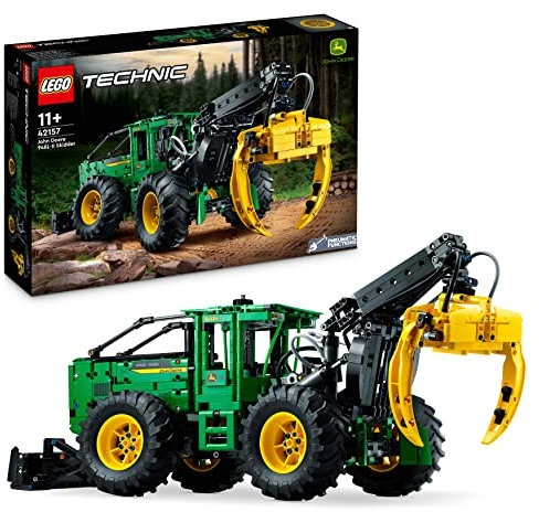 LEGO Technic John Deere 948L-II Skidder Set, Large 1,492-Piece Construction Vehicle Toy with Pneumatic Functions and 4 Wheel Drive, Model Building Kit for Engineering Enthusiasts, Gift Idea 42157