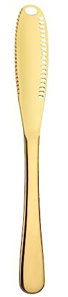 Tsuchiya Coltelli da burro - Spalmatore per sandwich | Coltello da cena con design a fessura piccola, finitura levigante per tagliare formaggio, pane, verdure, burro freddo