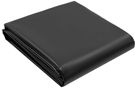 HDPE Teichfolie 1x5m 2x6m 4x4m 5x8m 6x10m Teichplane Schutzunterlage, Flexible vorgeschnittene Teichfolien 0,12mm Teichmembran für kleine Teiche Teiche Wassergärten Brunnen(Size:5mx5m(16.4ftx16.4ft))