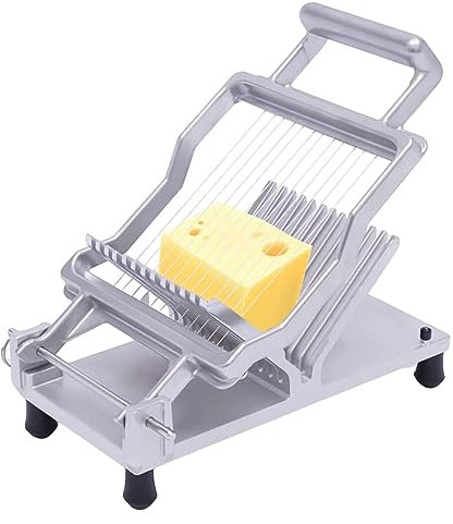 Cortador eléctrico de verduras, rebanador de queso, cortador de mantequilla, rebanador multiusos de fiambres con alambre de corte de acero inoxidable de 1 cm y 2 cm para huevos cocidos, frut