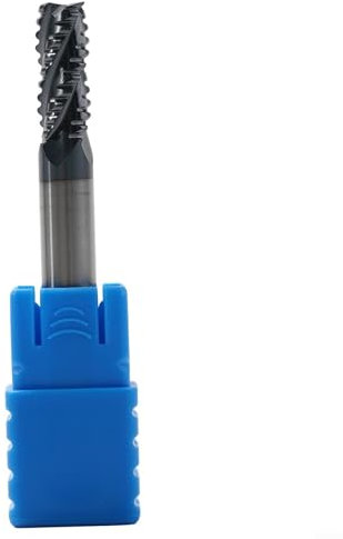 Cortador de fresado de desbaste de carburo sólido de eliminación de metal, 4 dientes, cortador de desbaste de carburo sólido con revestimiento AlTiN de 4 dientes, adecuado para HPC (8 mm)