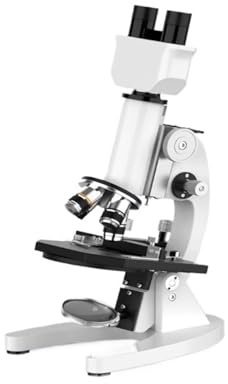 Kit de microscopio Compuesto Binocular for niños y Adultos, con luz de Relleno, for experimentos científicos microscopi portatil