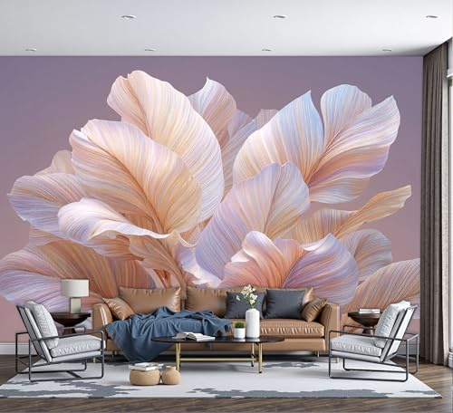 Papel Tapiz Fotográfico Hoja De Plátano Degradada Murales, Póster Lujo Retro Mural De Pared Papel Tapiz Fotográfico, 200x140cm Papels Pintado Tela de Seda Para Sala De Estar Dormitorio