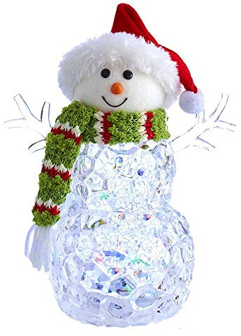 Kurt Adler 9.45-Inch Battery-Operated Light-Up Snowman Table Piece