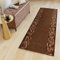 TAPISO Anti Rutsch Teppich Läufer rutschfest Brücke Meterware Modern Braun Orange Vierecke Figuren Design Flur Küche Wohnzimmer 67 x 160 cm