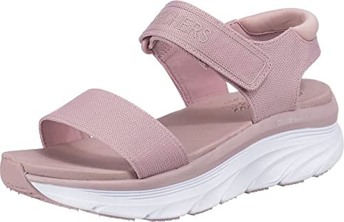 Skechers Damen D'LUX Walker New Block Outdoor Sandals, Blush Mesh, 41 EU