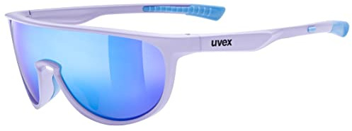 Uvex sportstyle 515 - Sportbrille für Kinder - starker Schutz vor Sonnenstrahlung - druckfreier Sitz & perfekter Halt - lavender matt/mirror blue - one size