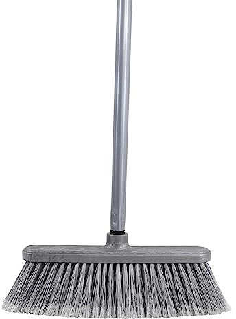HERSIG - Escoba Gris con Palo | Cepillo Gris con Palo.