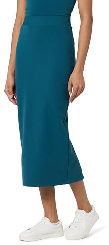 The Drop Falda Midi Esmeralda para Mujer, Azul legión, S