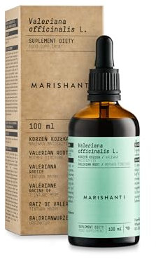 Baldrian (Valeriana Officinalis L.) Alkoholfreie Urtinktur – flüssiger Extrakt – Tropfen – 100 ml – Nahrungsergänzungsmittel – Marishanti – 100% natürlich und vegan