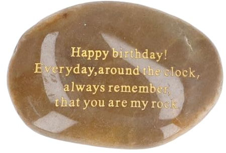 Piedras Grabadas De Feliz Cumpleaños, Pisapapeles De Rocas Grabadas, Exquisito Pisapapeles Portátil Compacto Presenta Rocas Grabadas Con Palabras Para Hombres Y Mujeres