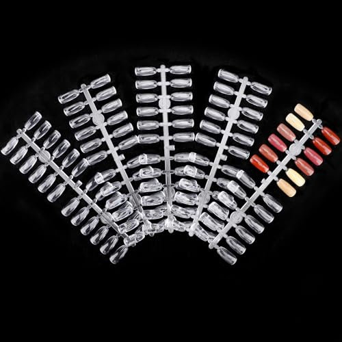 Segbeauty Nuancier Ongles, 720 Pcs Faux Ongles Transparents, Échantillons de Couleurs de Salon, Amovible et Portable