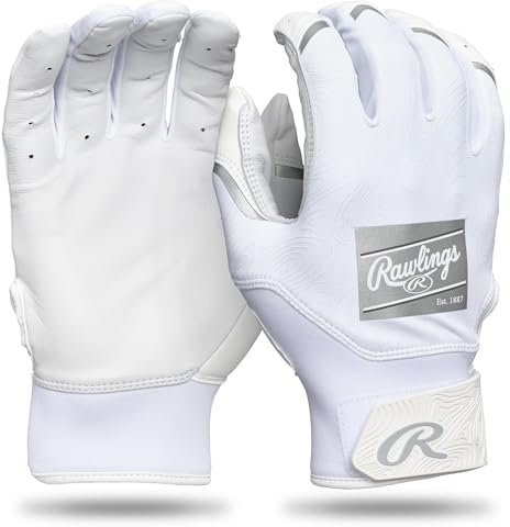 Rawlings T-Ball Clout Baseball-Schlaghandschuhe | Weiß/Weiß | TEE Ball